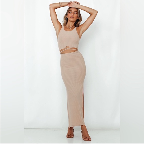 Petal & Pup Dresses & Skirts - 🆕(NWT) PETAL & PUP 🌸High Neck Maxi Bodycon Sundress with Cutouts. Size 2.